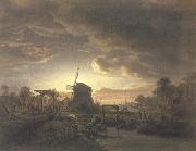 Jacobus Theodorus Abels Landscape in Moonlight (mk22) oil painting artist